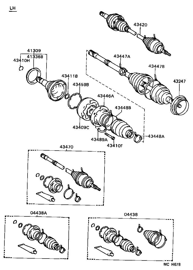 04438-03040 BOOT KIT, FRONT DRIVE SHAFT product image