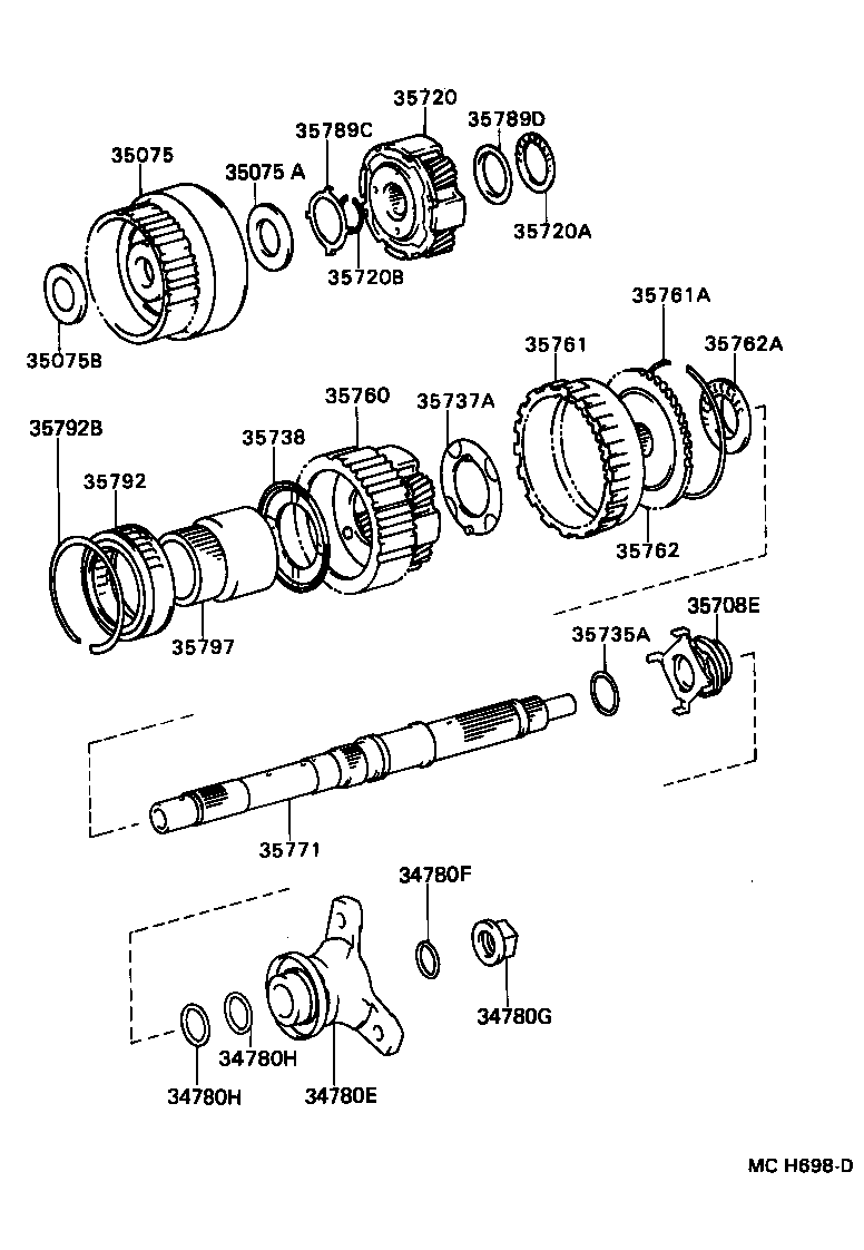 35705-50010 GEAR ASSY, REAR PLANETARY product image
