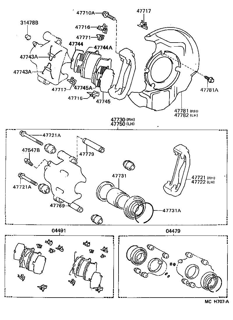 04465-32170 PAD KIT, DISC BRAKE, FRONT product image