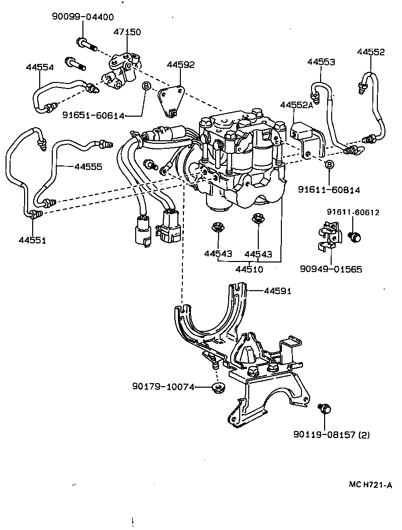 44510-12010 ACTUATOR ASSY, BRAKE product image