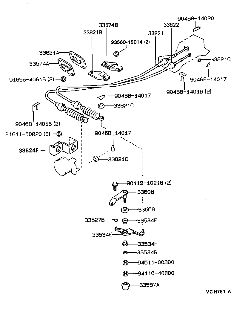 33503-12382 LEVER SUB-ASSY, SHIFT(FOR FLOOR SHIFT) product image