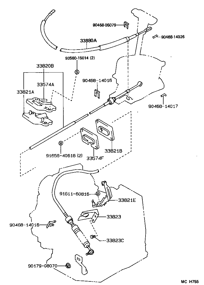 33058-01010 BRACKET SUB-ASSY, SHIFT LOCK SOLENOID product image