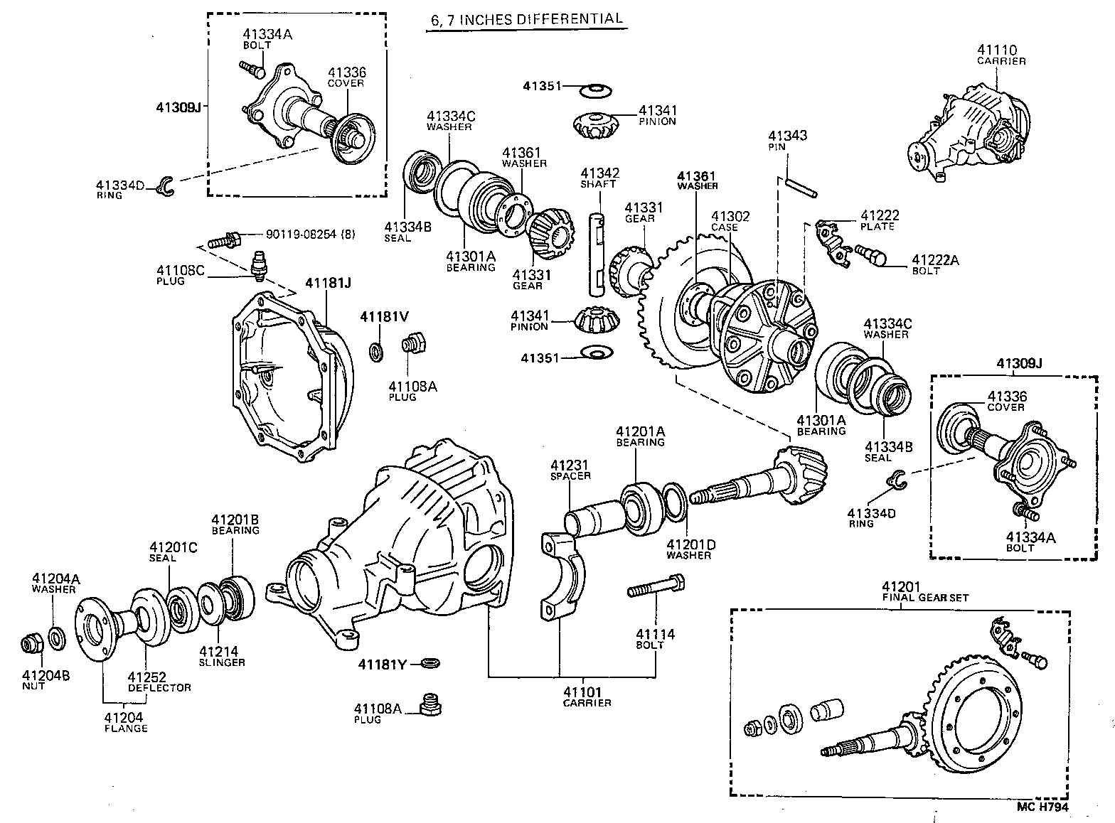 41101-20030 CARRIER SUB-ASSY, DIFFERENTIAL, REAR product image