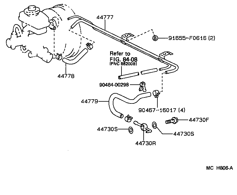 04443-30640 BOOSTER KIT, BRAKE product image