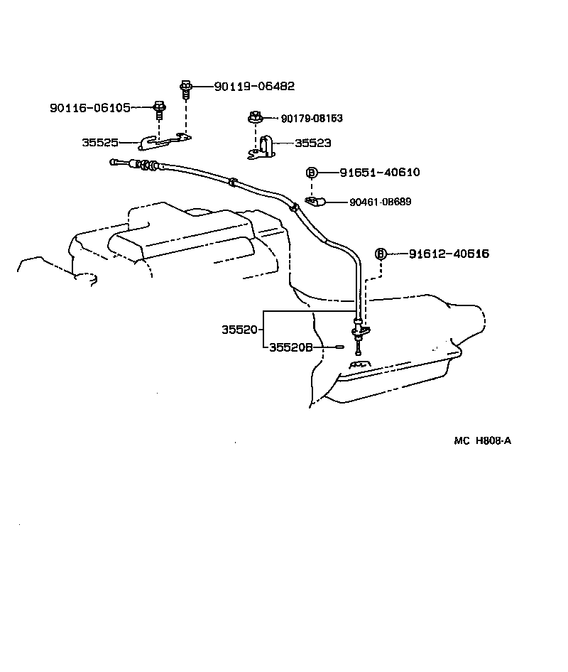 35520-30190 CABLE ASSY, THROTTLE product image