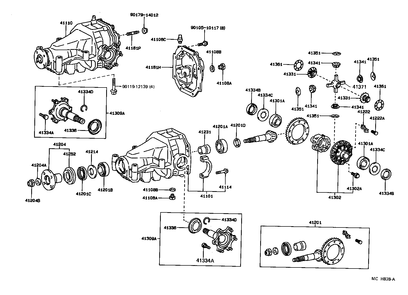 41110-30540 CARRIER ASSY, DIFFERENTIAL, REAR product image