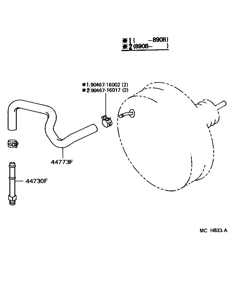 04443-30620 BOOSTER KIT, BRAKE product image