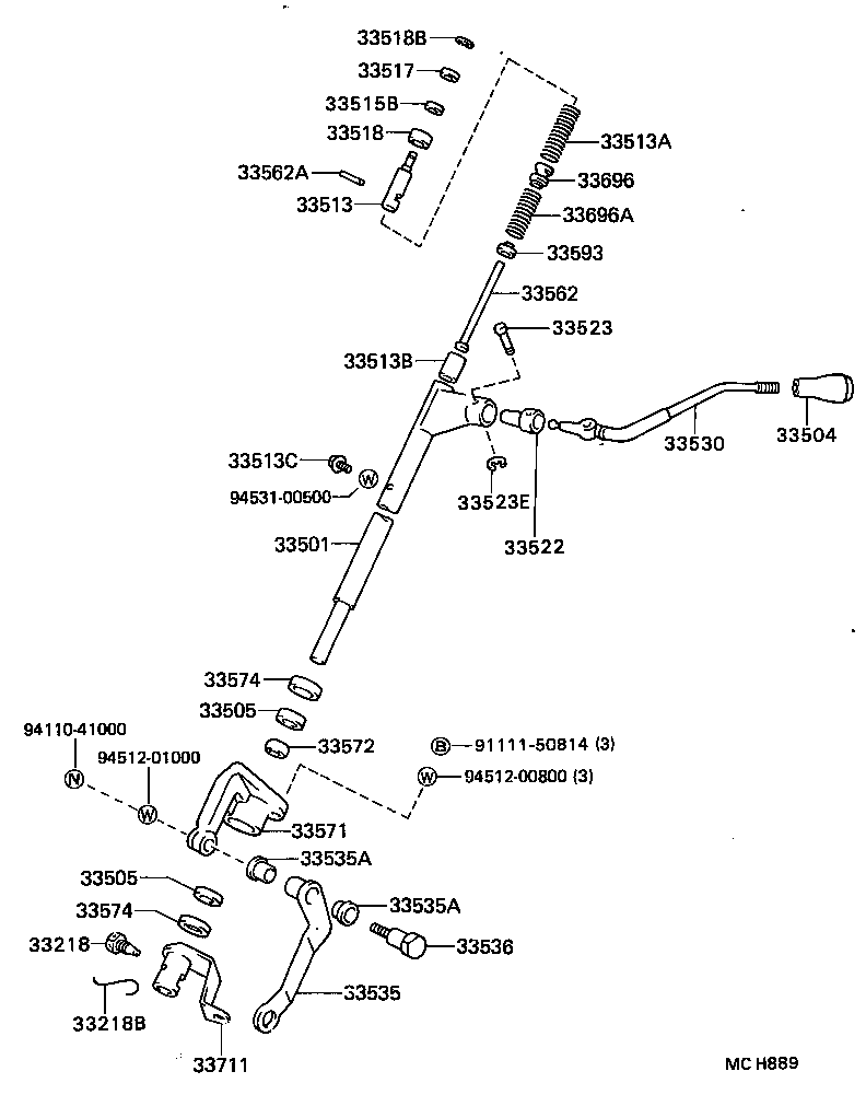 33750-27010 END, CONNECTING ROD, NO.2 (FOR COLUMN SHIFT) product image