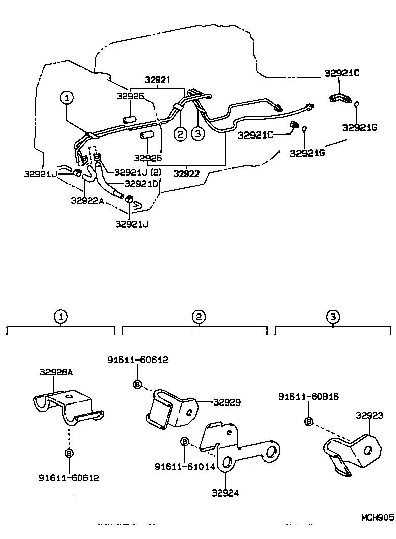 32922-30500 TUBE, OIL COOLER OUTLET, NO.1 product image