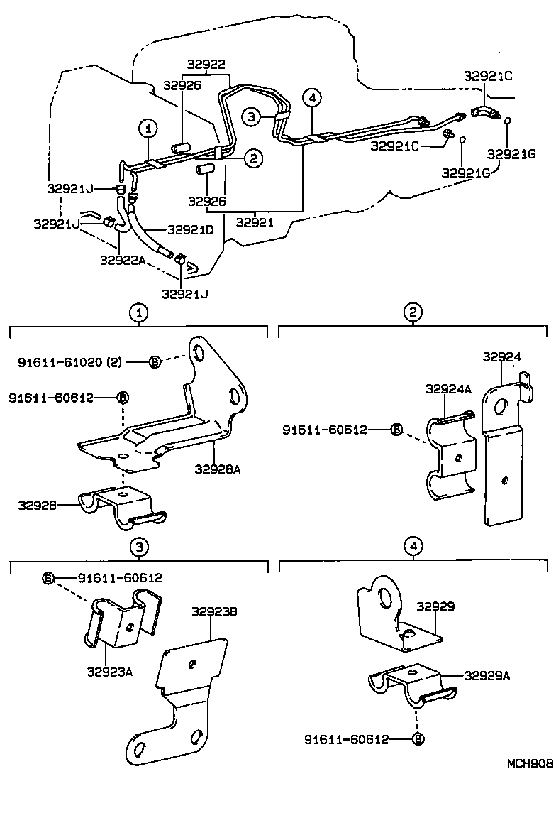 32922-30500 TUBE, OIL COOLER OUTLET, NO.1 product image