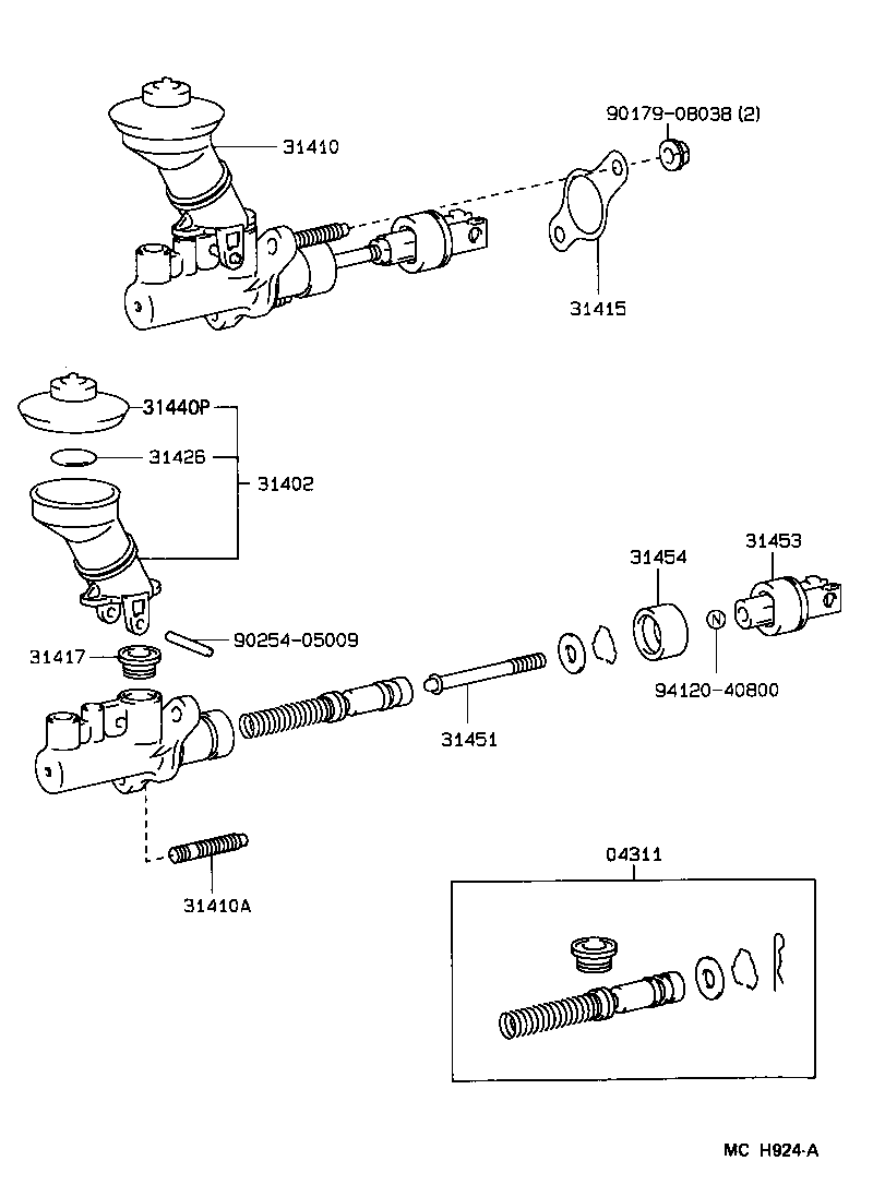 31402-12050 RESERVOIR SUB-ASSY, CLUTCH MASTER CYLINDER product image