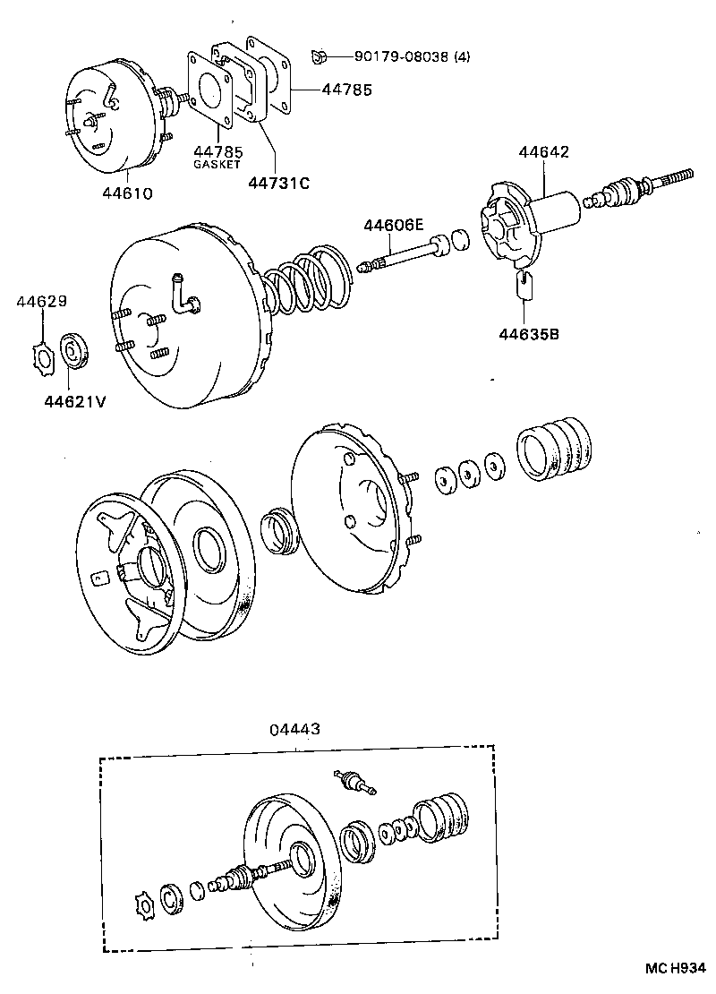 04443-27430 BOOSTER KIT, BRAKE product image
