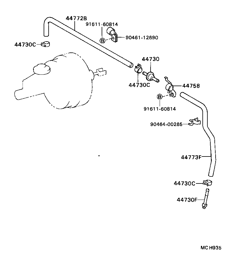 04443-27430 BOOSTER KIT, BRAKE product image