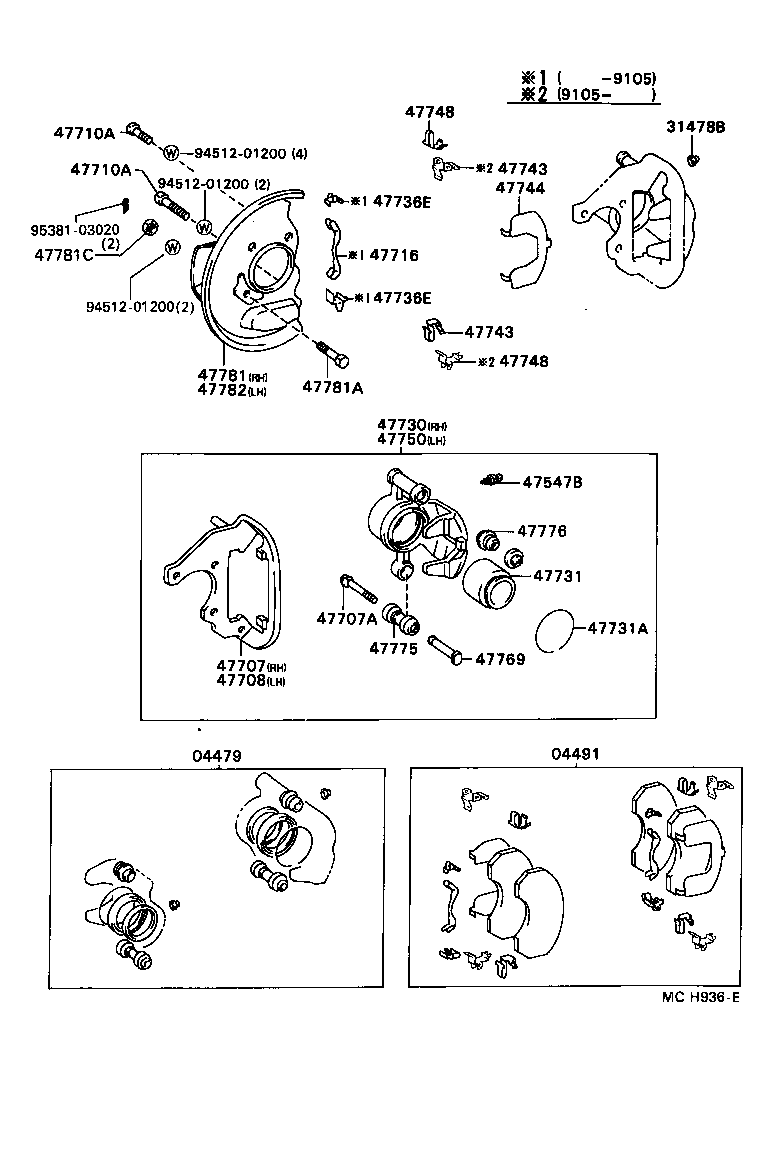 04465-27030 PAD KIT, DISC BRAKE, FRONT product image