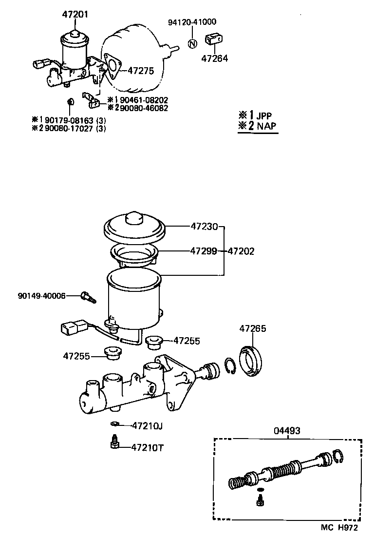 47220-03010 RESERVOIR SUB-ASSY, BRAKE MASTER CYLINDER product image