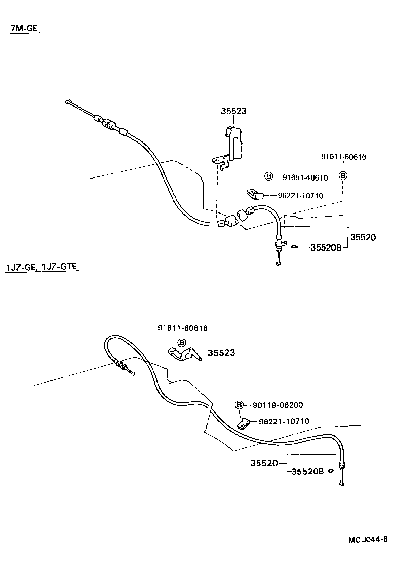 35520-22220 CABLE ASSY, THROTTLE product image