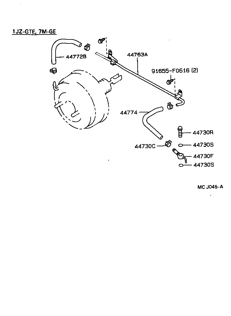 04443-22590 BOOSTER KIT, BRAKE product image