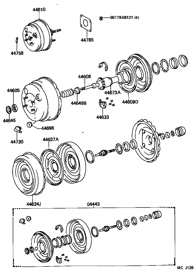 04443-30640 BOOSTER KIT, BRAKE product image