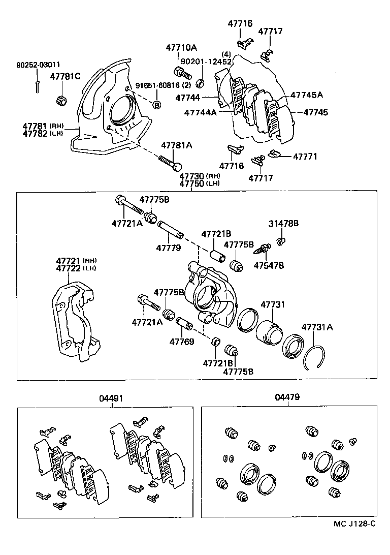 04479-26050 CYLINDER KIT, DISC BRAKE, FRONT product image