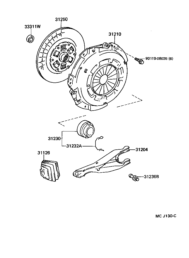 31210-26140 COVER ASSY, CLUTCH product image