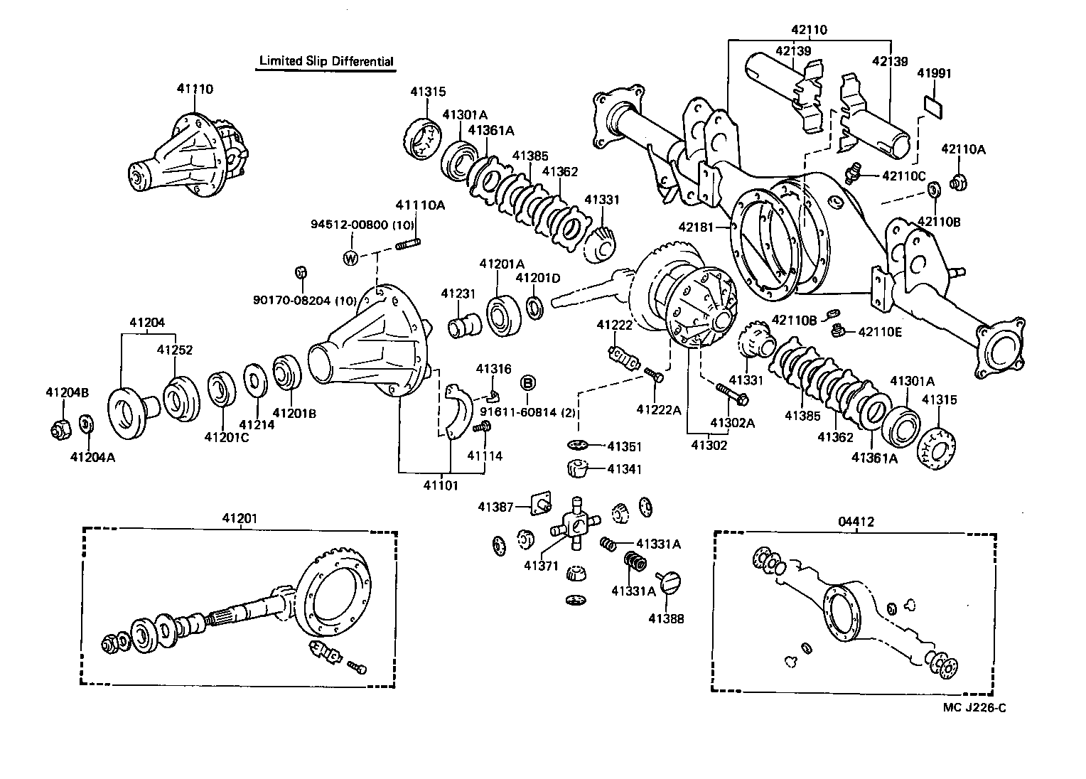 41110-60171 CARRIER ASSY, DIFFERENTIAL, REAR product image