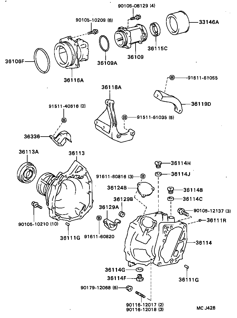 36118-12060 PLATE, TRANSFER STIFFENER, RH product image