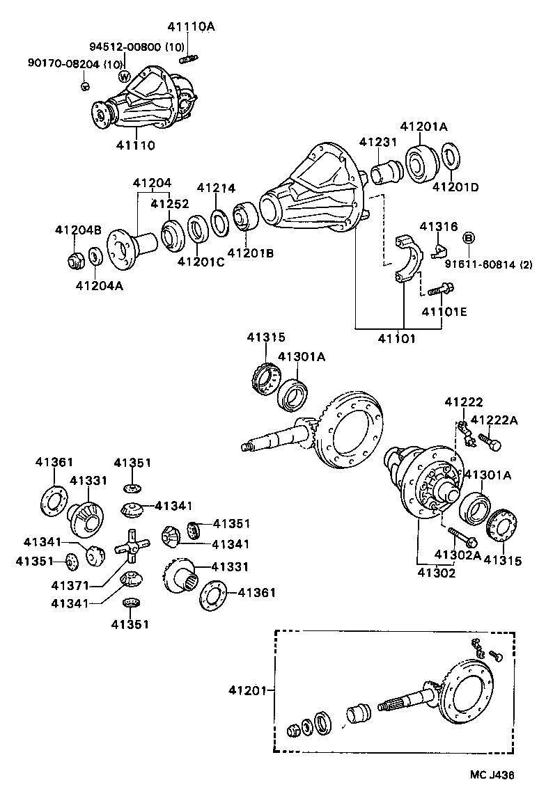 04412-40010 GASKET KIT, REAR DIFFERENTIAL CARRIER product image