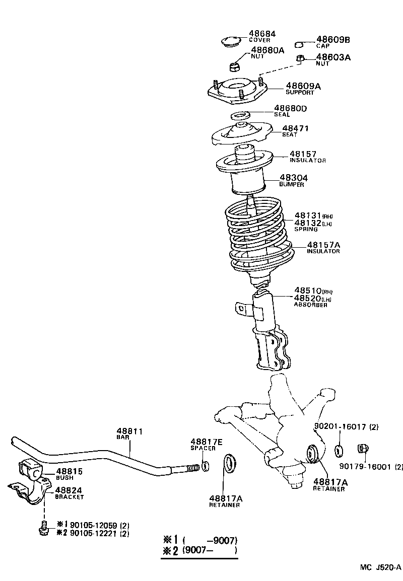 48157-03010 INSULATOR, FRONT COIL SPRING, UPPER product image