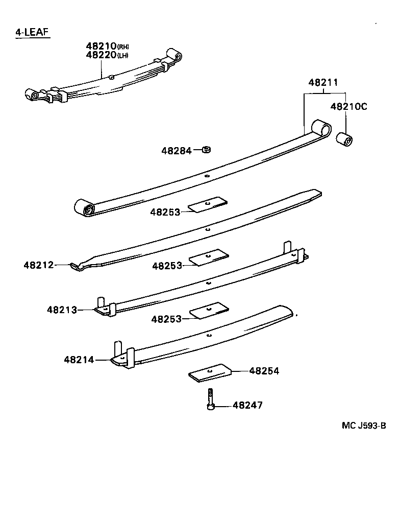 48417-36150 BRACKET, SPRING, NO.4 product image