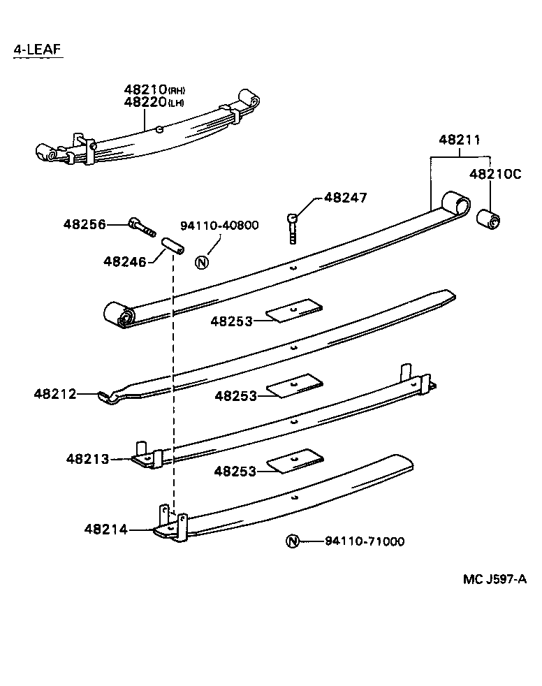 48417-36150 BRACKET, SPRING, NO.4 product image