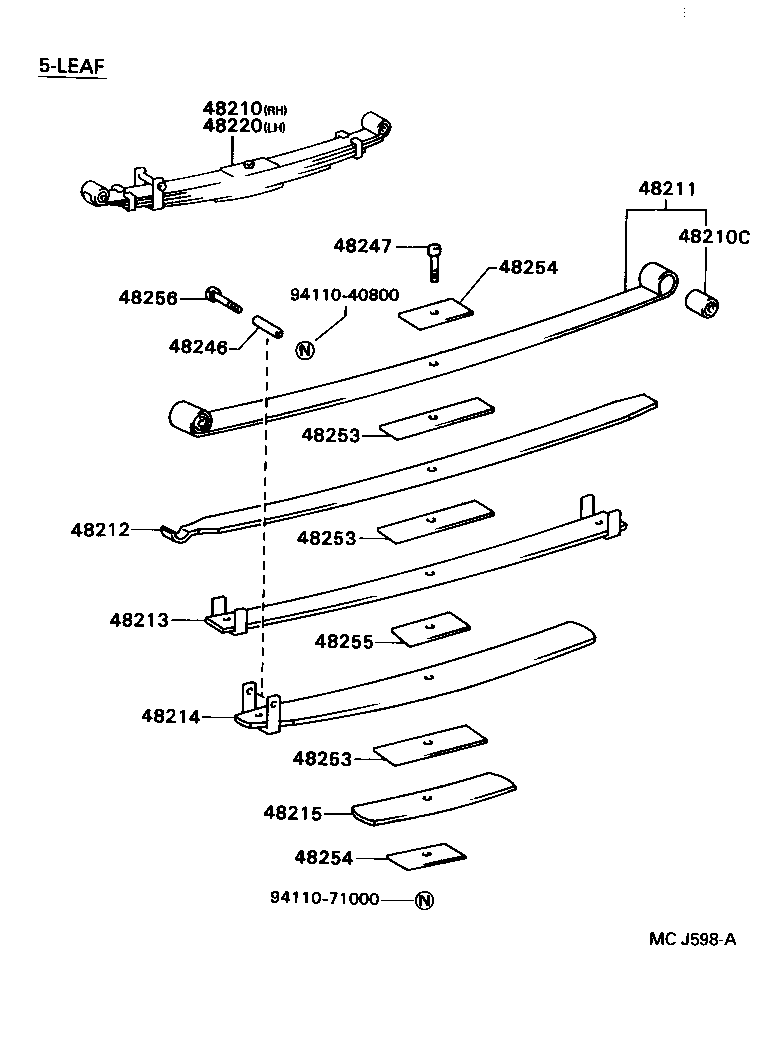 48417-36150 BRACKET, SPRING, NO.4 product image