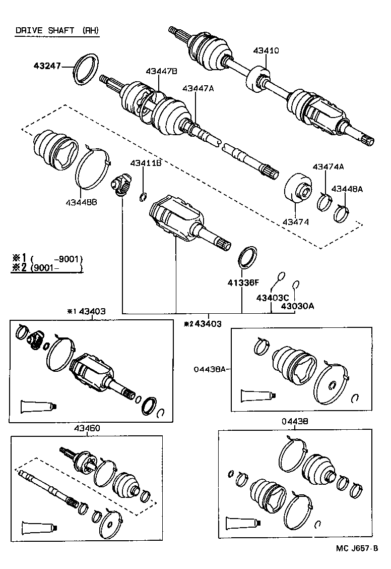 43410-20370 SHAFT ASSY, FRONT DRIVE, RH product image
