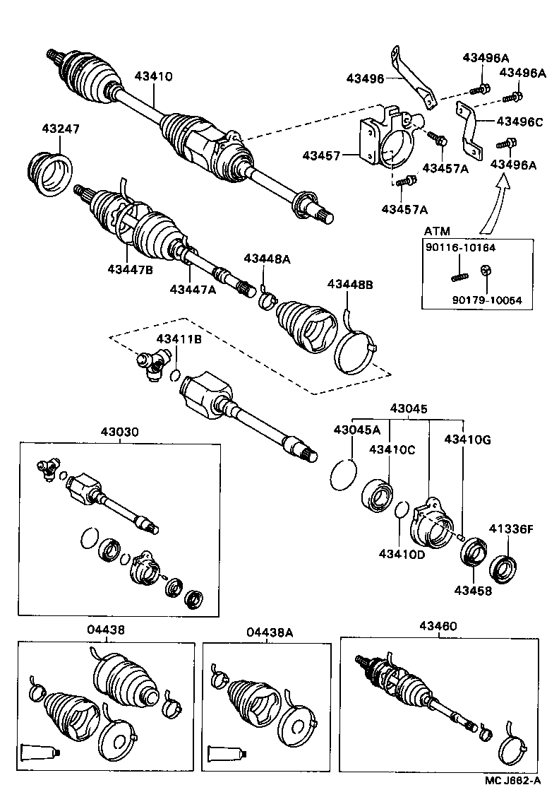 43410-20170 SHAFT ASSY, FRONT DRIVE, RH product image