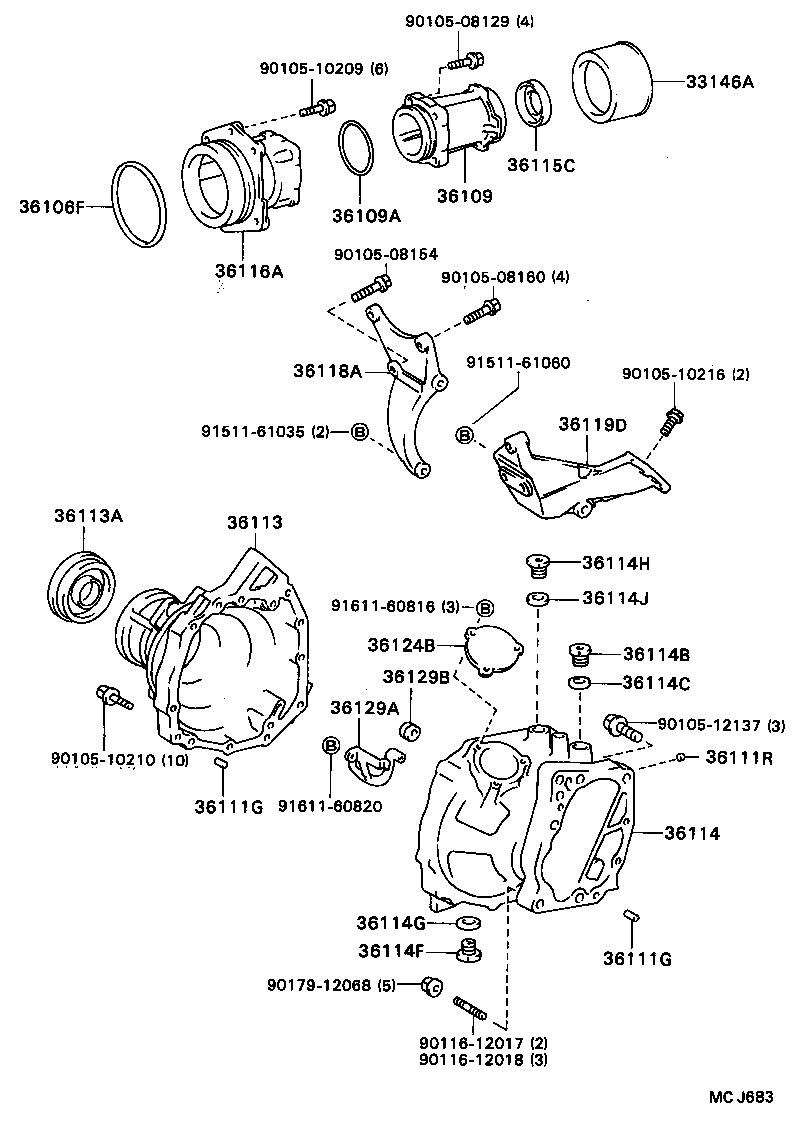 36118-12060 PLATE, TRANSFER STIFFENER, RH product image
