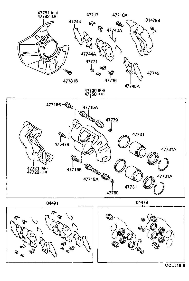 04465-50130 PAD KIT, DISC BRAKE, FRONT product image