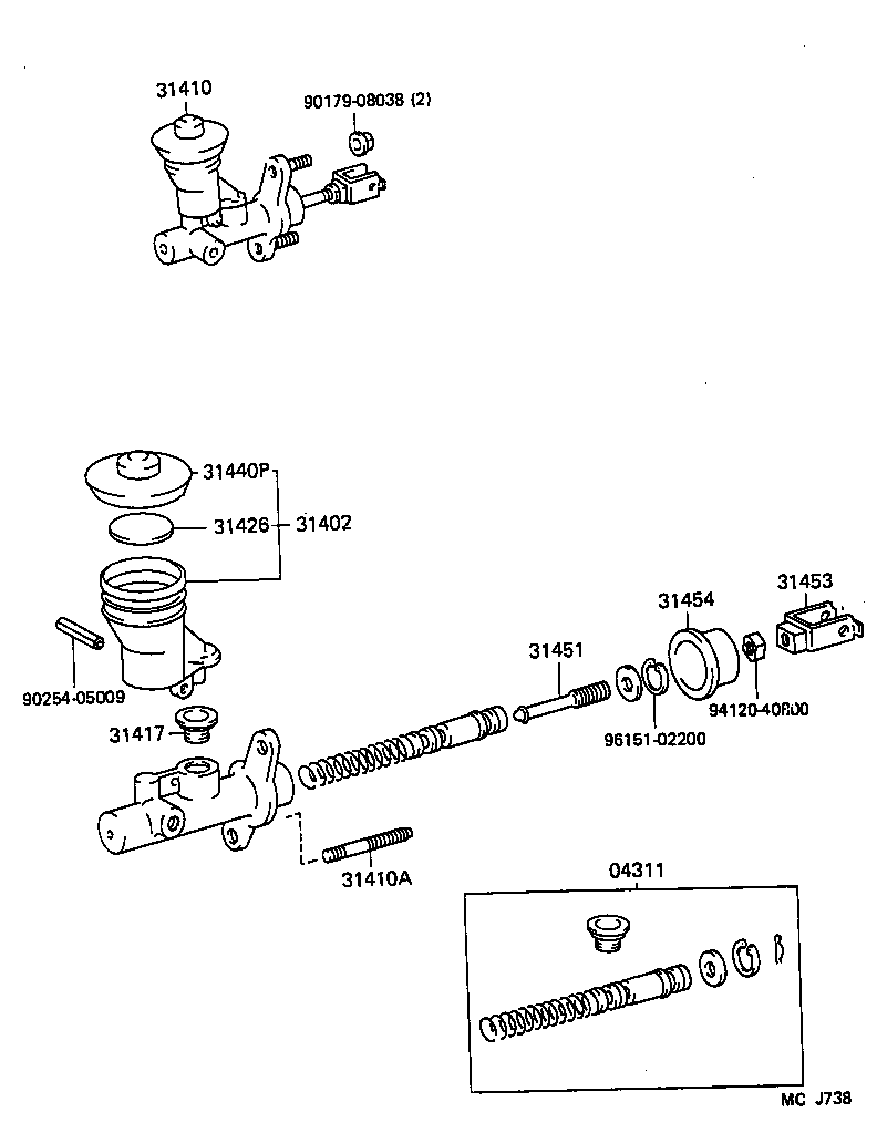 31402-10030 RESERVOIR SUB-ASSY, CLUTCH MASTER CYLINDER product image