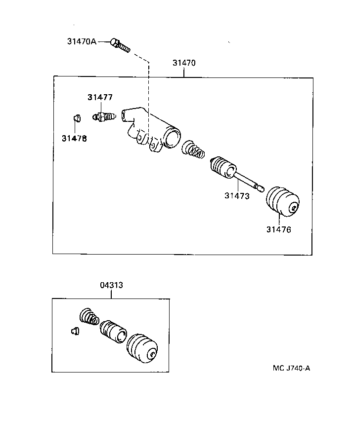 31473-22010 ROD, CLUTCH RELEASE CYLINDER PUSH, NO.1 product image