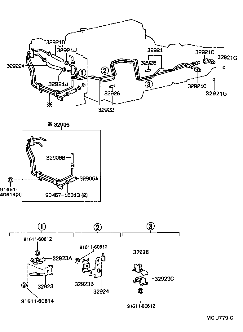 32922-26250 TUBE, OIL COOLER OUTLET, NO.1 product image