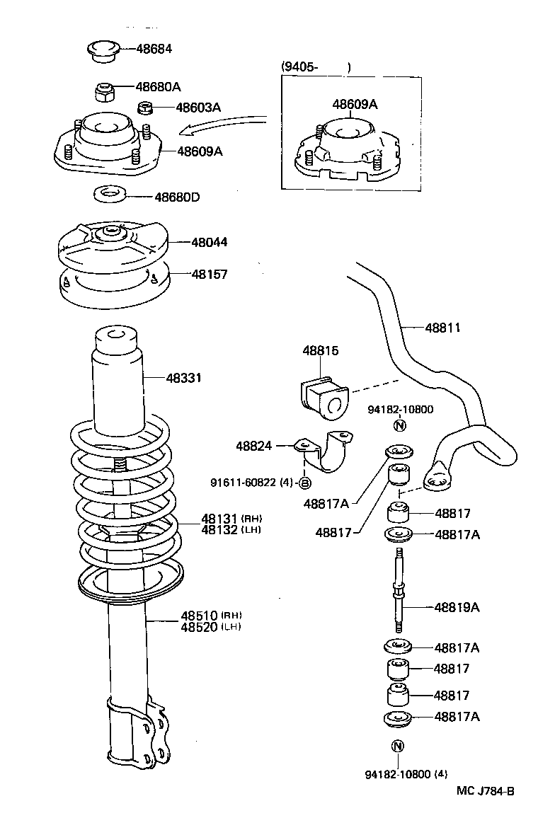 48157-10020 INSULATOR, FRONT COIL SPRING, UPPER product image