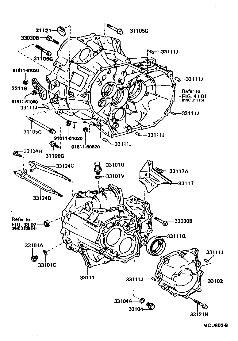 33102-33010 COVER SUB-ASSY, MANUAL TRANSMISSION CASE product image