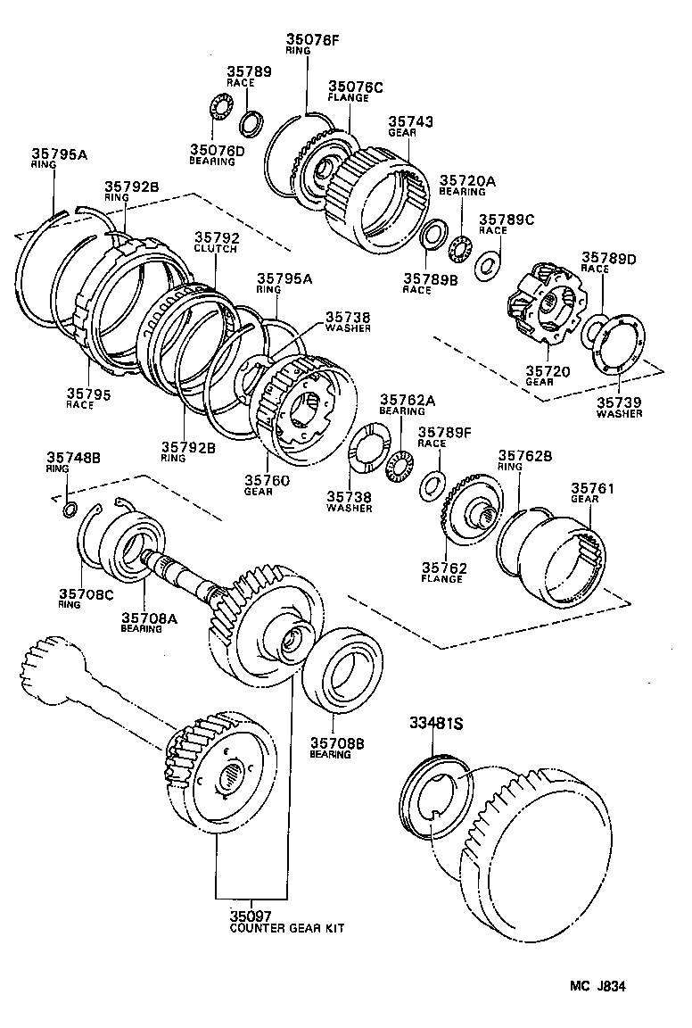 35076-32030 FLANGE SUB-ASSY, FRONT PLANETARY RING GEAR product image