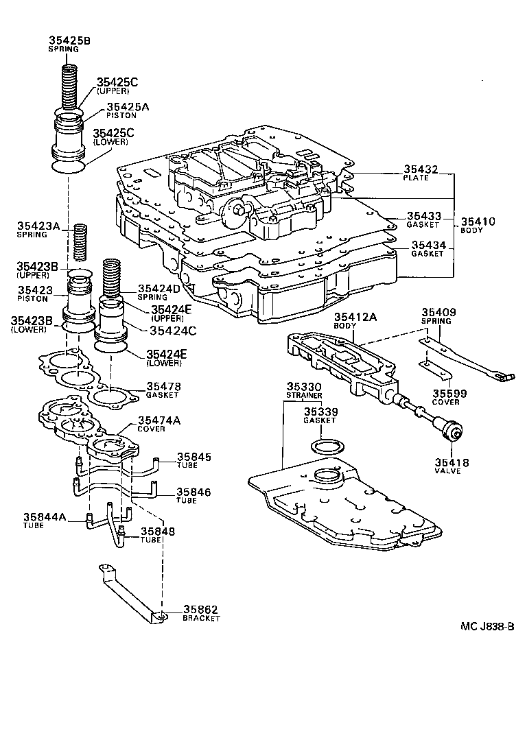 35215-32010 SLEEVE, LOCK UP RELAY VALVE, NO.1 product image