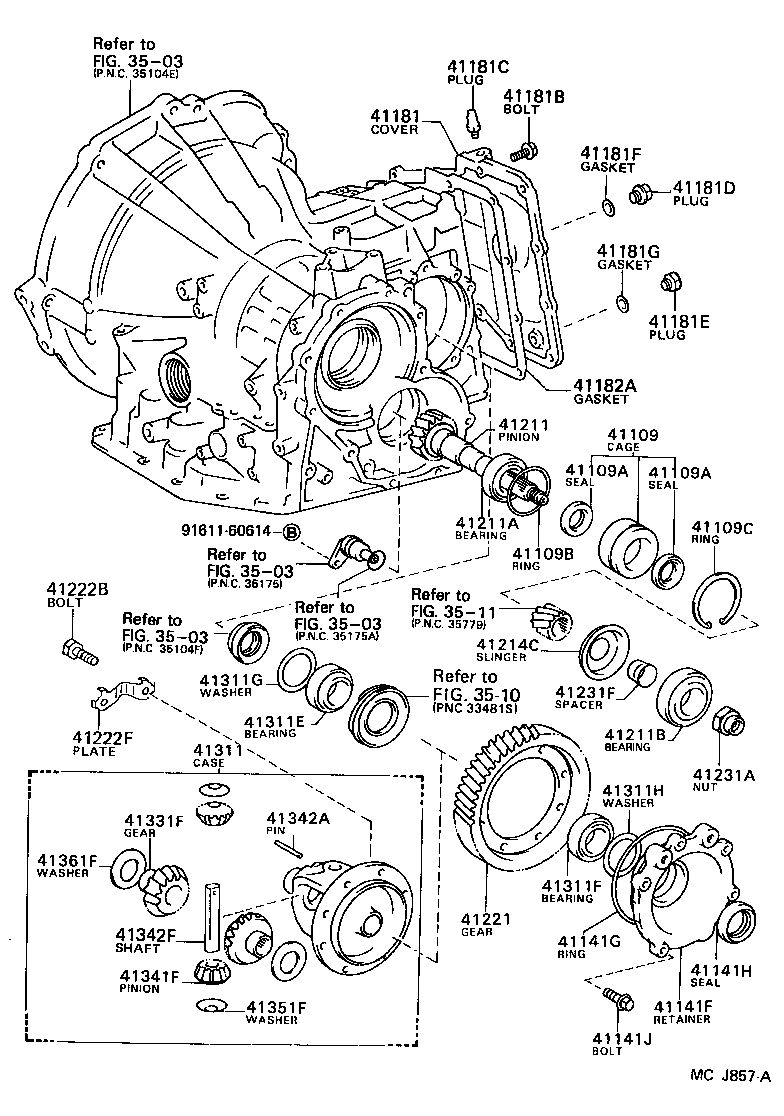 90316-33001 SEAL, OIL (FOR FRONT DIFFERENTIAL CASE) product image