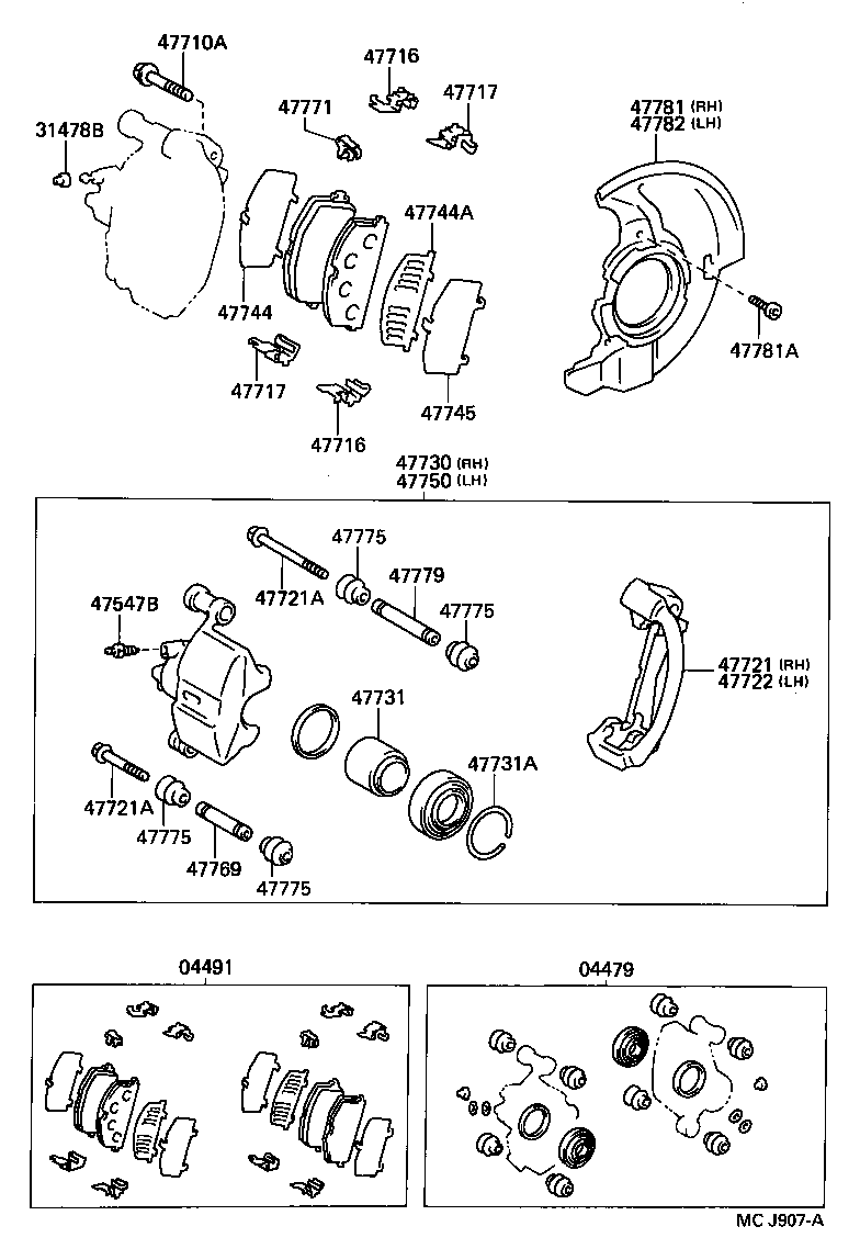 04465-20060 PAD KIT, DISC BRAKE, FRONT product image