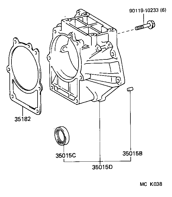 35015-26020 ADAPTER SUB-ASSY, TRANSMISSION CASE product image