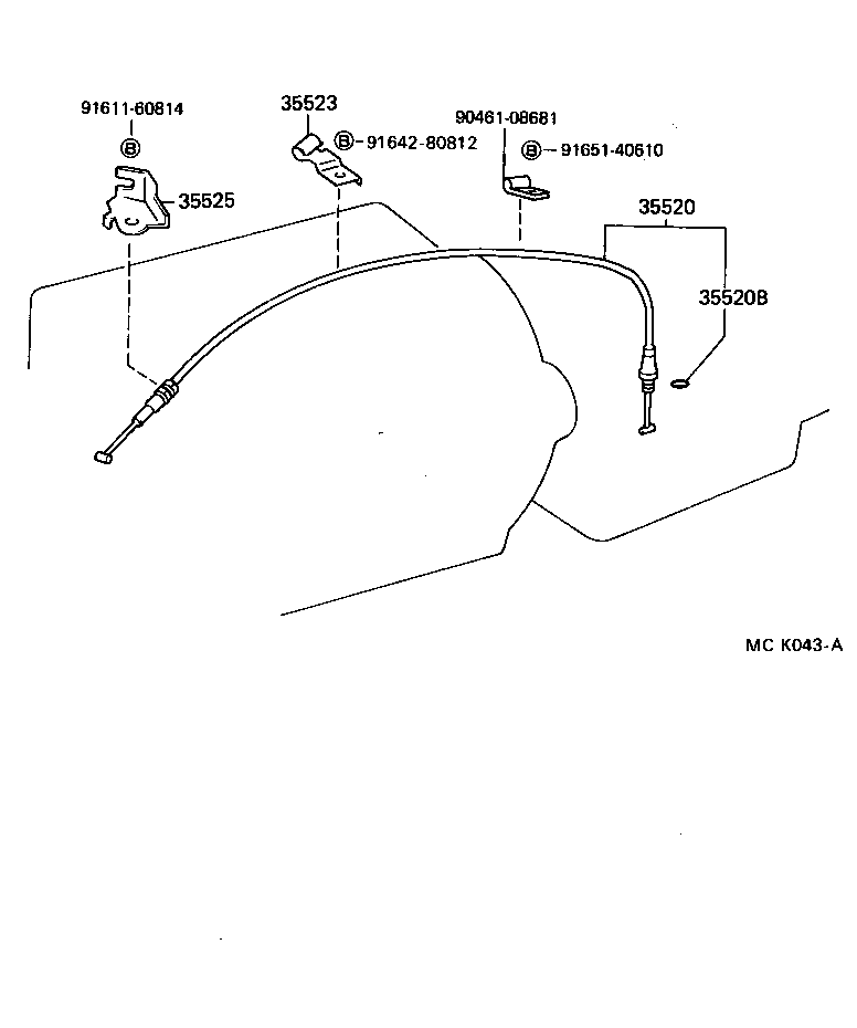35561-35010 SHAFT, MANUAL VALVE LEVER product image
