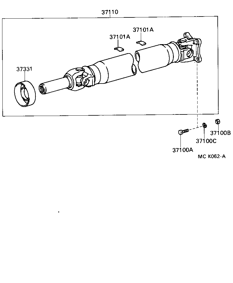 04371-04020 SPIDER KIT, UNIVERSAL JOINT(FOR PROPELLER SHAFT) product image