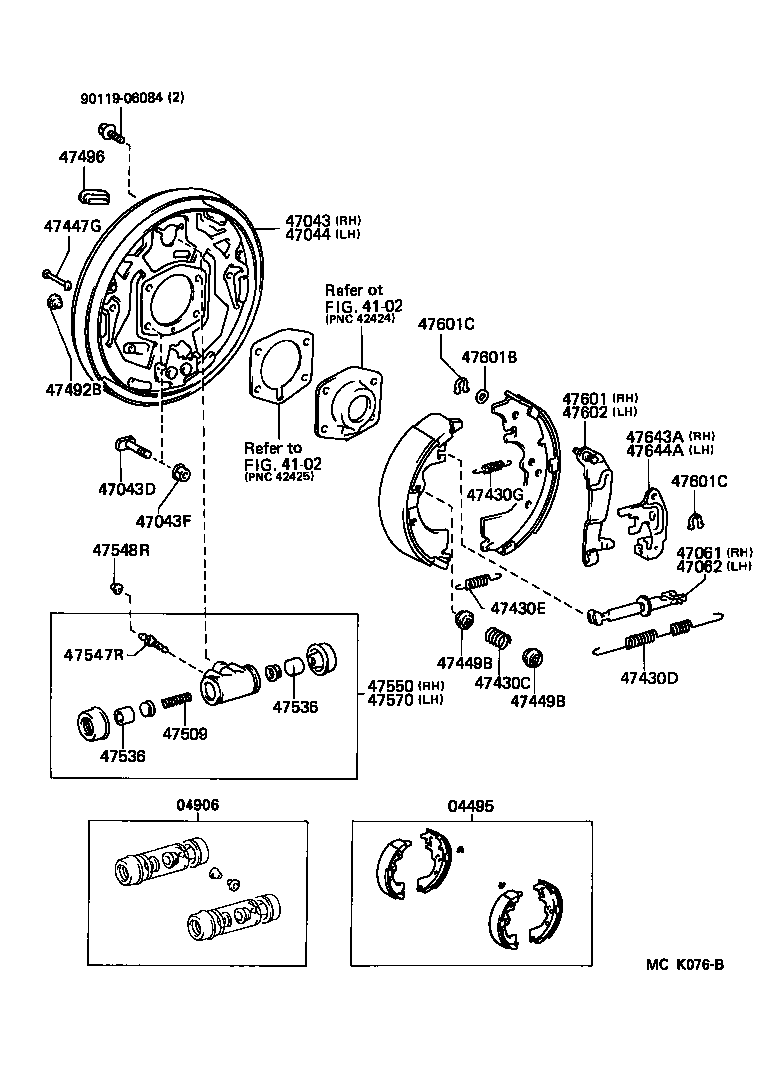 04474-35070 CYLINDER KIT, REAR WHEEL product image