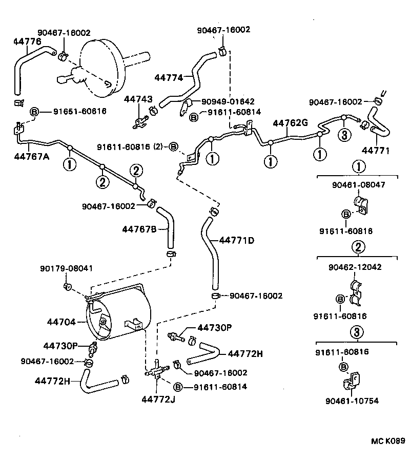 04443-36022 BOOSTER KIT, BRAKE product image