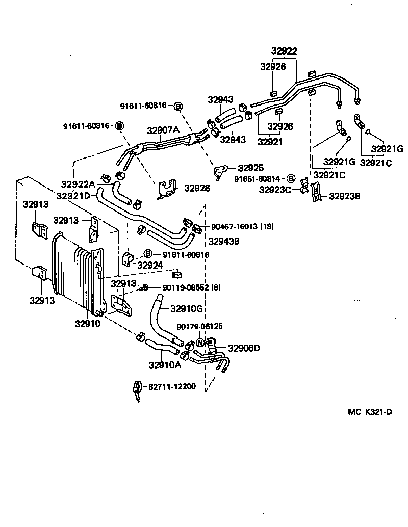 32922-60061 TUBE, OIL COOLER OUTLET, NO.1 product image